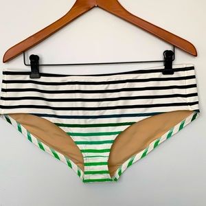 J.Crew Bikini bottom. Stripped. Sz Large